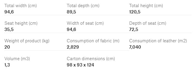 Chips Lounge Chair — Dimensions